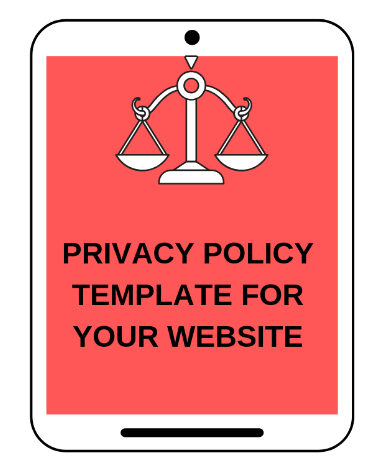 red image promoting the privacy policy template 