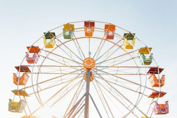 colorful ferris wheel in relation to a blog post about fun lists to make