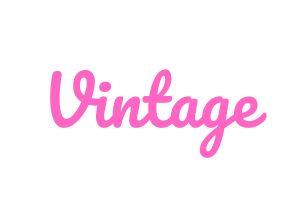 "vintage" written in pacifico font